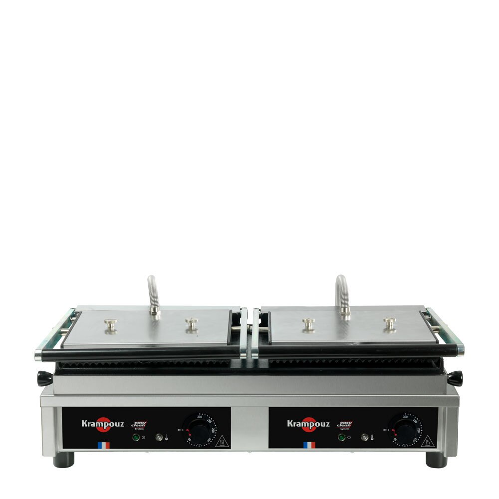Krampouz - Contact Grill - Large - Ribbed Top - Smooth Bottom